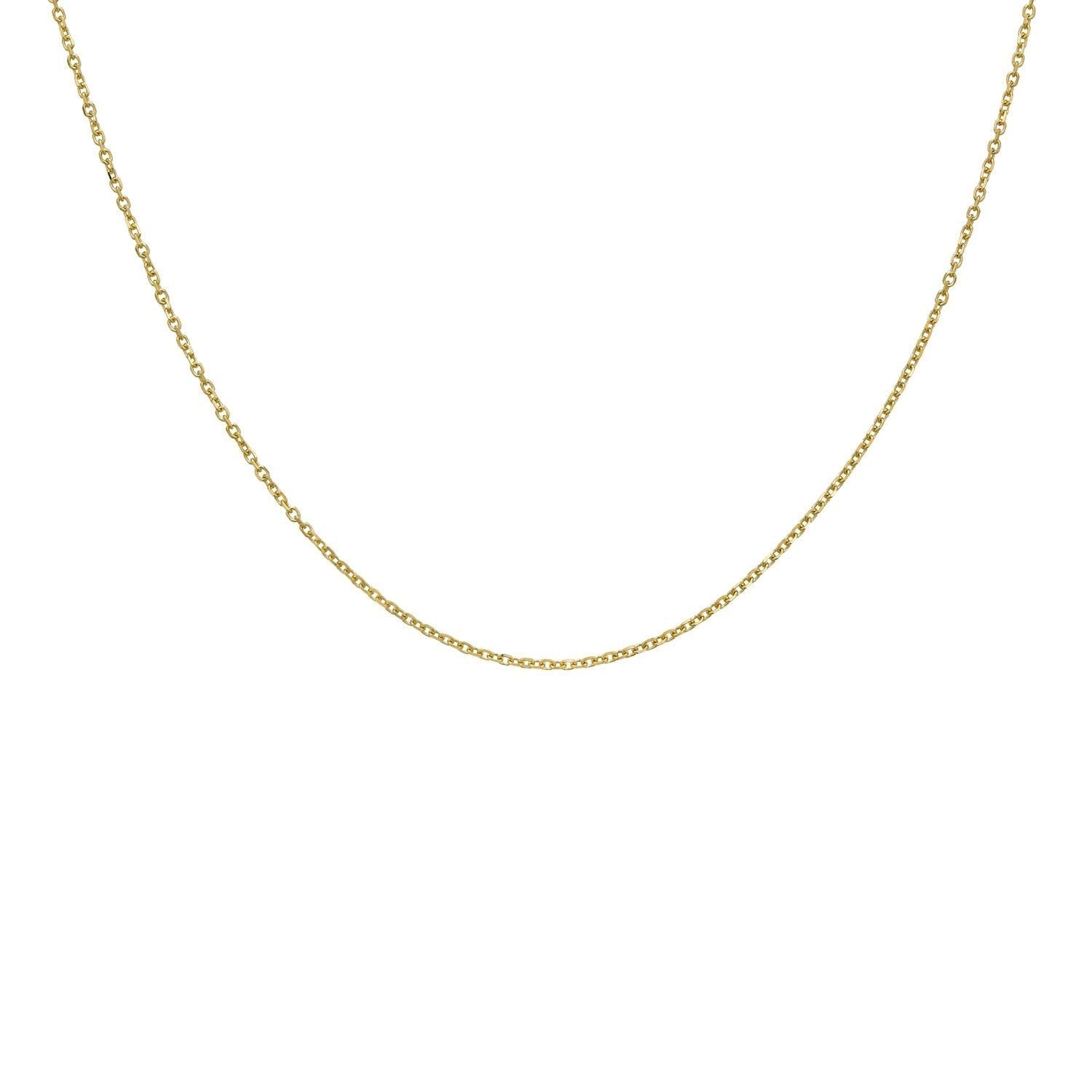 14" / 14K Yellow Gold Diamond Cut Sparkle Chain Necklace