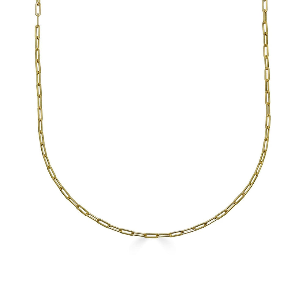 16" / 14K Gold Plated Paperclip Chain Necklace