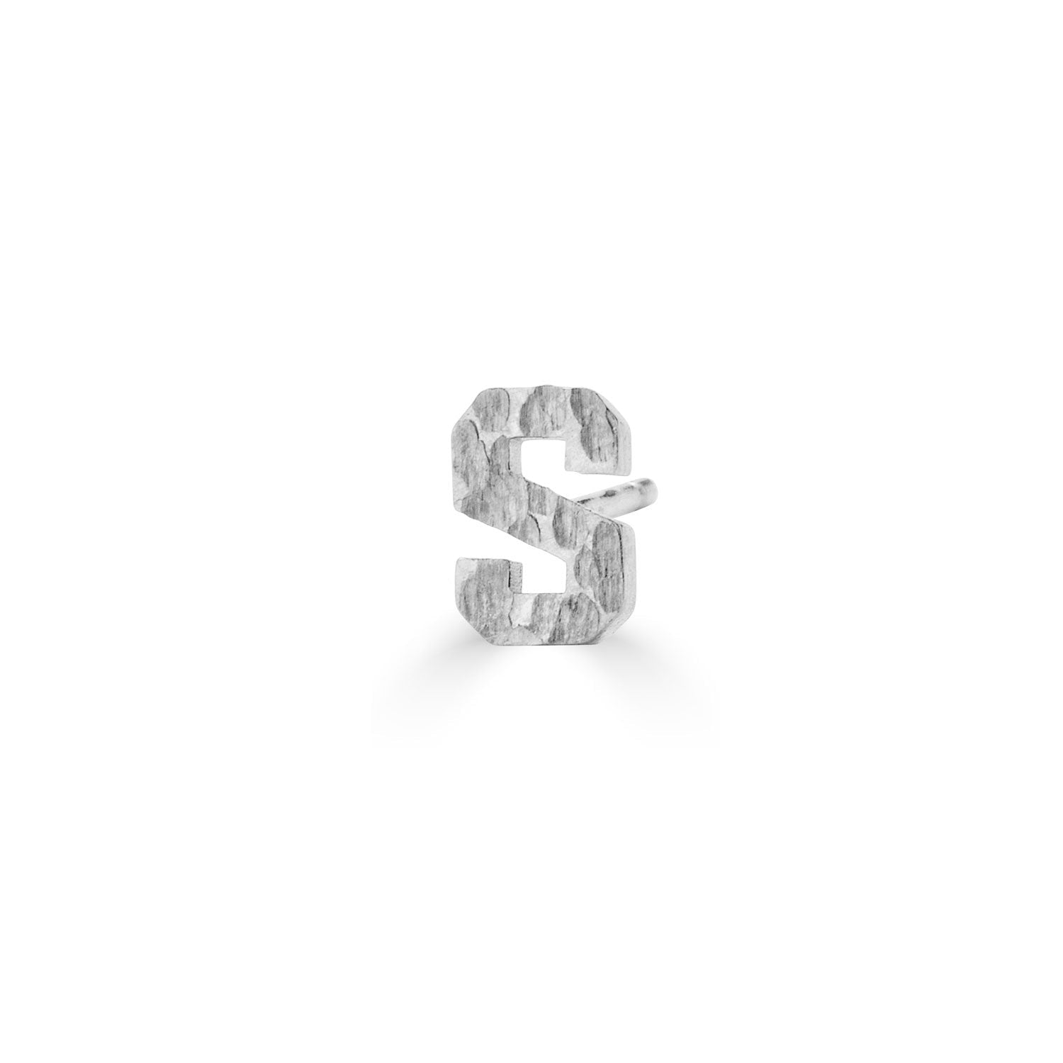 Sterling Silver / S Letra Initial Single Earring