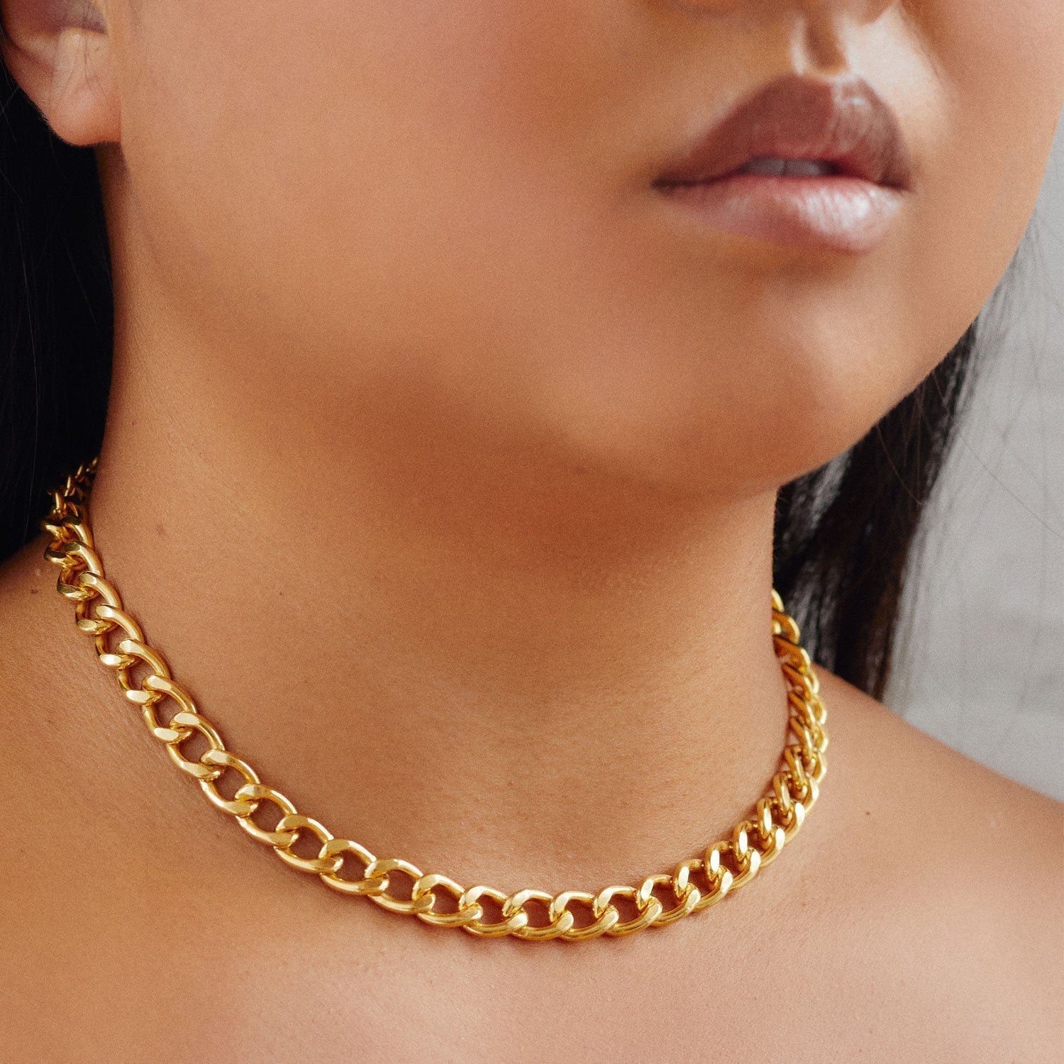 Thick Curb Link Chain Necklace