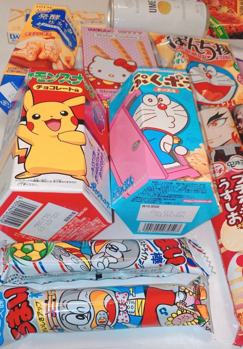 Anime Cartoon Asian Snack Box Japanese Taiwan Candy Soda Birthday Vale –  DiaSnacks