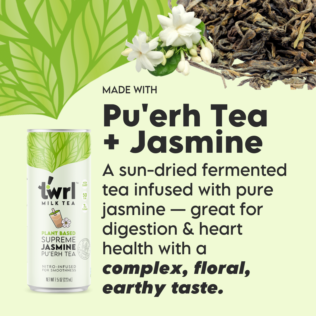 Twrl Milk Tea: Jasmine Pu'erh Milk Tea 12-Pack