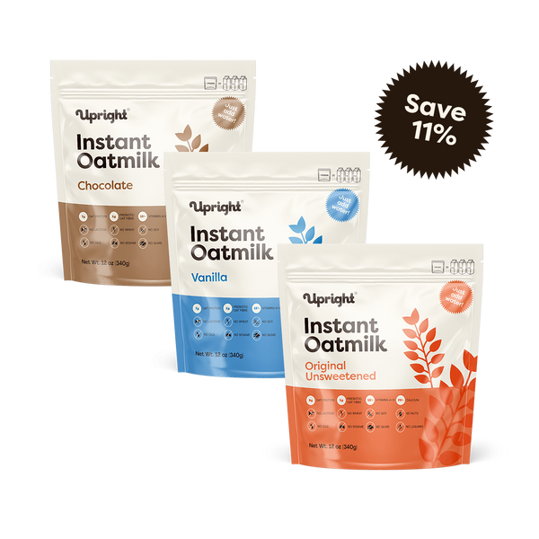 Upright: high-protein instant oatmilk - just add water!